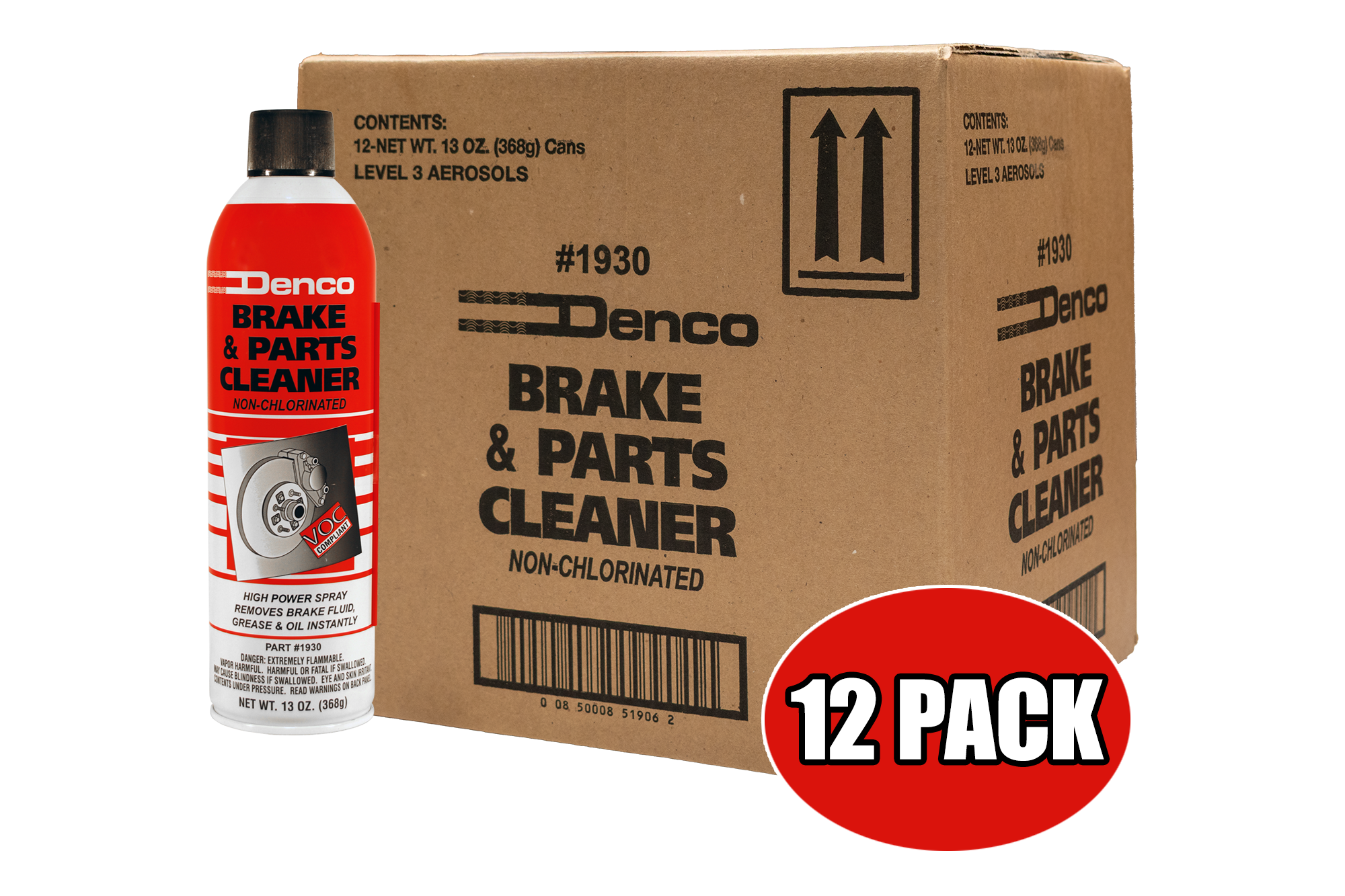1930 Denco Brake Cleaner Non-Chlorinated - 13 OZ Cans - 12 Pack