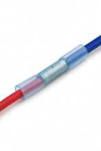 Load image into Gallery viewer, #20172 Heat Shrink 16-14 Blue Butt Connector 100 Pack