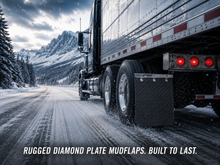 Load image into Gallery viewer, #24D Diamond Plate Mudflap - 3/8" Thick Rubber 1 PAIR