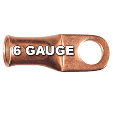 Load image into Gallery viewer, #6 Copper Lugs Assorted Sizes 10 Pack