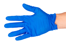 Load image into Gallery viewer, #16040 Denco Blue GripTensity Biodegradable Textured Nitrile Gloves - Powder & Latex Free - 6MIL