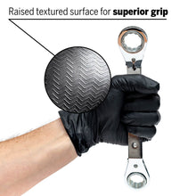 Load image into Gallery viewer, #12000 Denco Black GripTensity Commercial Grade Nitrile Gloves - DIAMOND - 7MIL