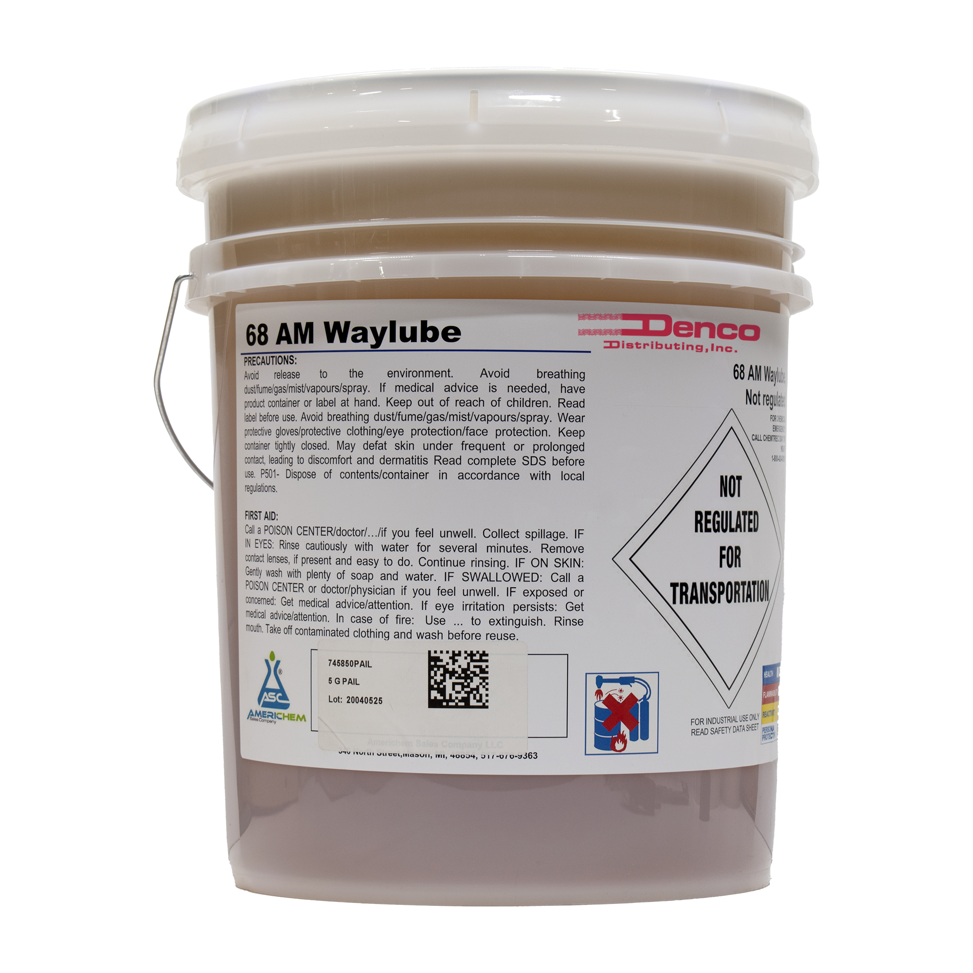 Denco AM Waylube 68 Industrial Machine Tool Way Oil, Heavy Load Protection, Anti-Stick-Slip Formula - 5-Gallon Pail Denco AM Waylube 68 Industrial Machine Tool Way Oil, Heavy Load Protection, Anti-Stick-Slip Formula - 5-Gallon Pail
