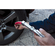 Load image into Gallery viewer, #S506 Original Dual Head Chuck Tire Inflator Gauge - 15" Hose