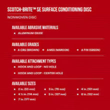 Load image into Gallery viewer, #07450 3M Scotch-Brite Hook and Loop Non Woven Aluminum Oxide Brown 4" 10 Pack