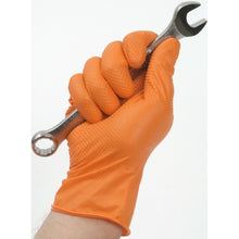Load image into Gallery viewer, #15000 Denco Orange GripTensity Commercial Grade Nitrile Gloves - DIAMOND - 8MIL
