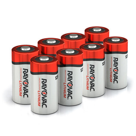 #RL123A Lithium Battery Rayovac 8 Pack