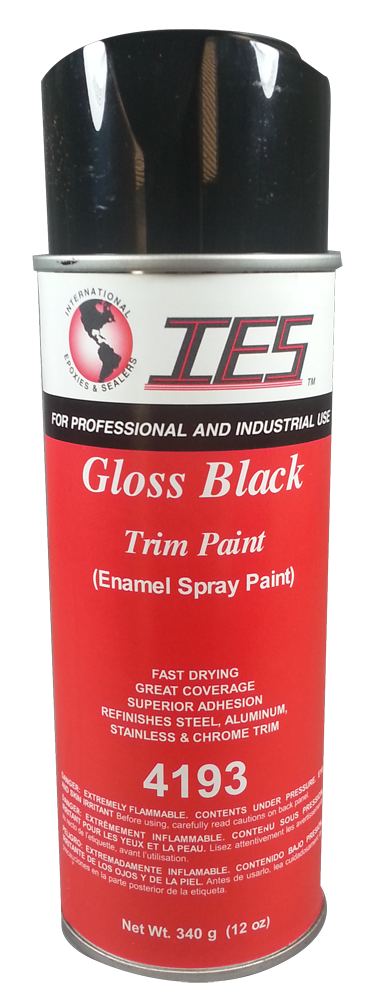 #4193 IES Gloss Black Acrylic Enamel 16 OZ. 6 Pack