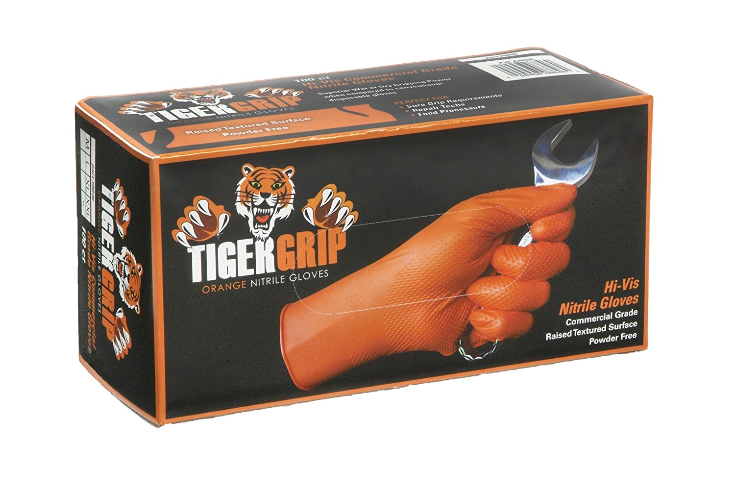 Eppco - Tiger Grip - 8 Mil Orange Diamond Texture Gloves