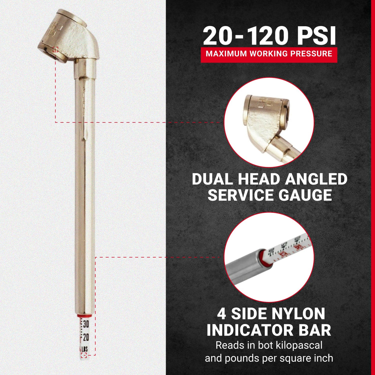 #S927 Dual Head Truck Tire Gauge