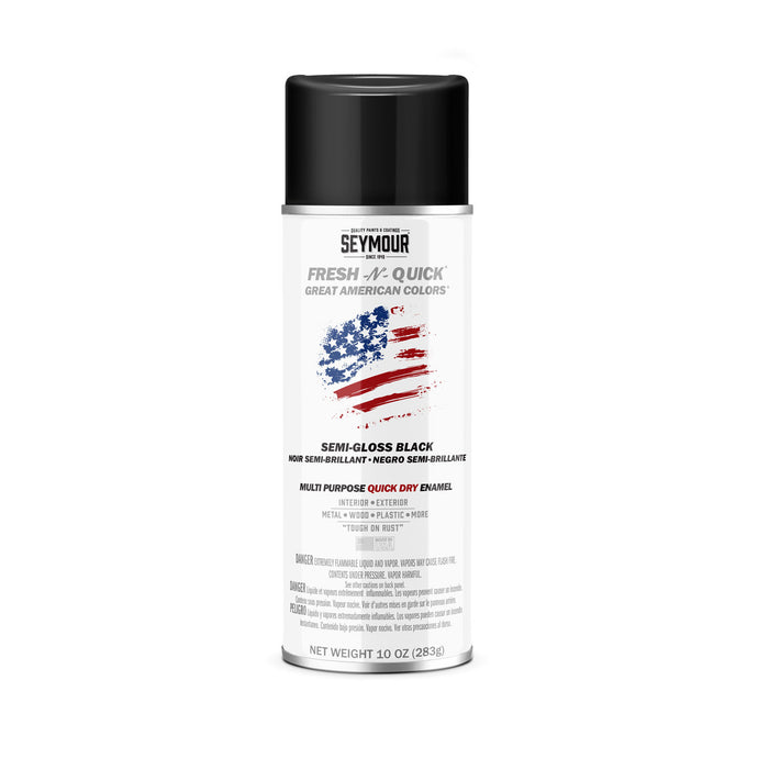 #11-24 Seymour Great American Semi-Gloss Black Spray Enamel 10oz