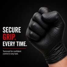 Load image into Gallery viewer, #12000 Denco Black GripTensity Commercial Grade Nitrile Gloves - DIAMOND - 7MIL
