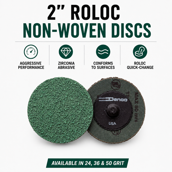 Denco 2" Green Mini Grinding Discs 25 Pack