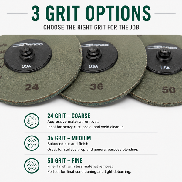 Denco 3" Green Mini Grinding Discs 25 Pack