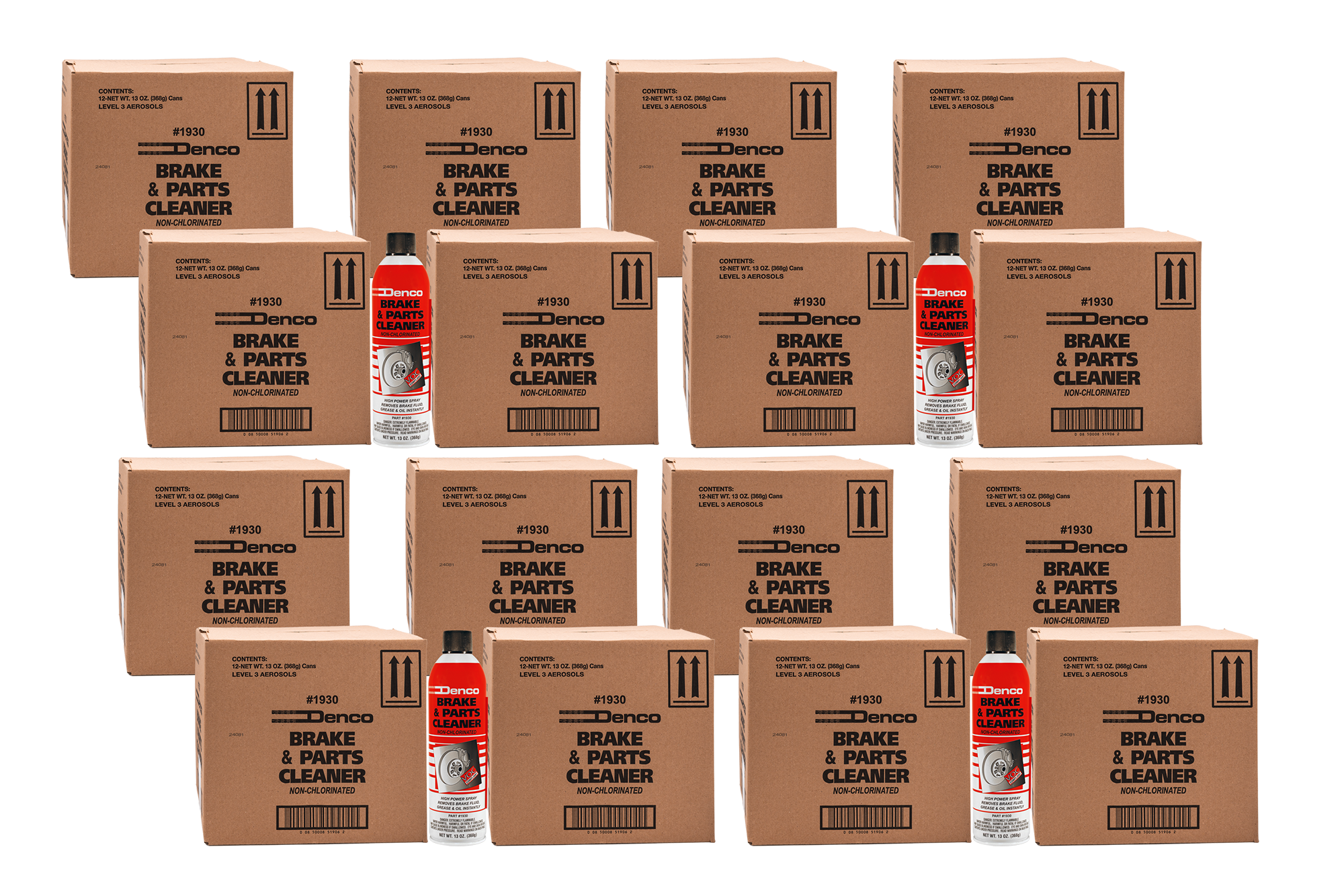 1930 Denco Brake Cleaner Non-Chlorinated - 13 OZ Cans - 192 Pack