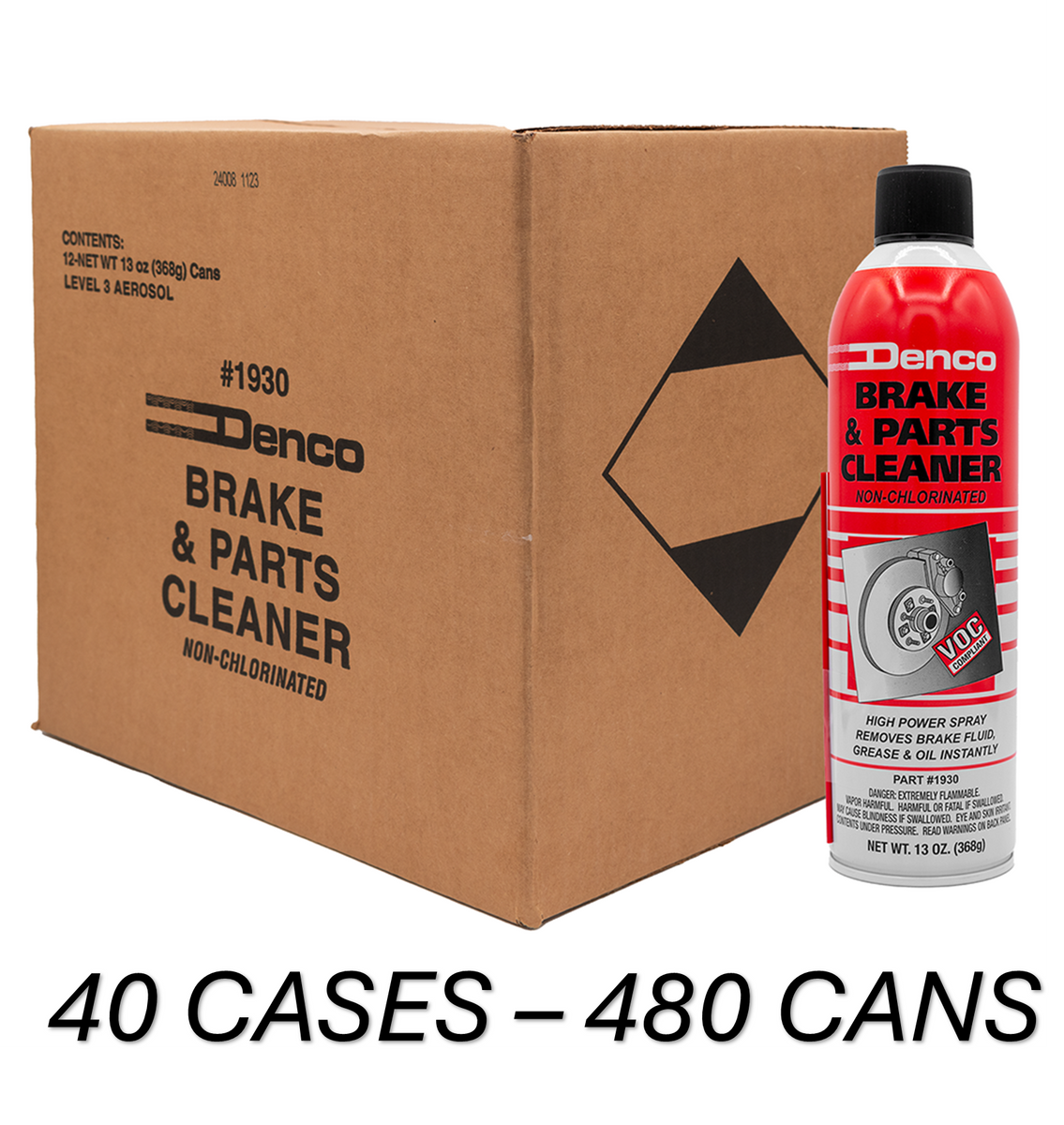 #1930 Denco Brake Cleaner Non-Chlorinated - 13 OZ Cans - 480 Pack - 40 Cases
