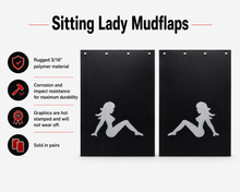 Load image into Gallery viewer, #2430L Sitting Lady Mud Flap LEFT &amp; RIGHT 24" x 30" 1 PAIR
