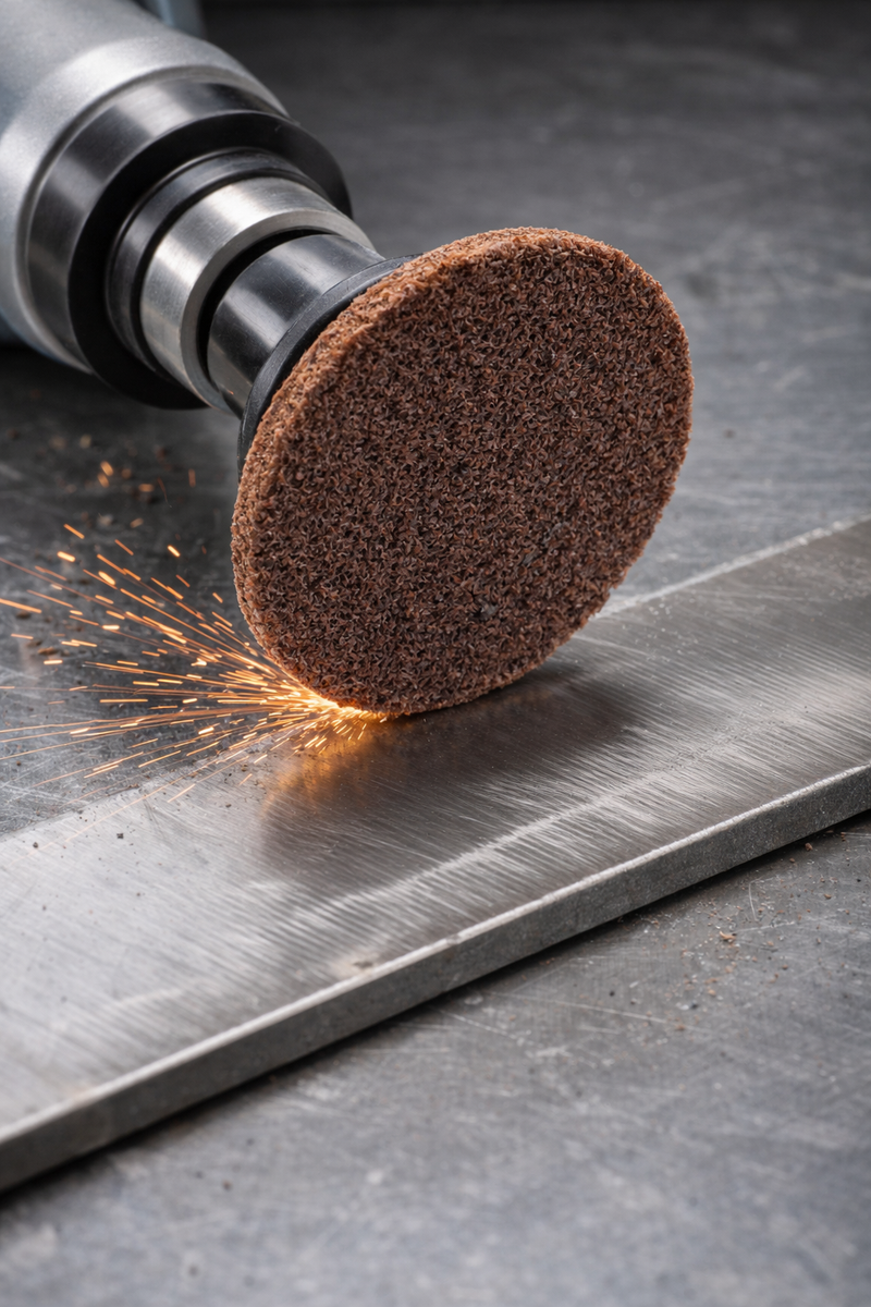 #07482 3M Scotch Brite Non Woven Aluminum Oxide Quick Change Coarse Brown 4" 10 Pack