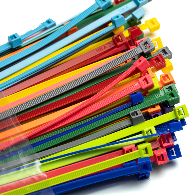 #11COLOR 11" Multi-Colored Cable Zip Ties 100/Bag
