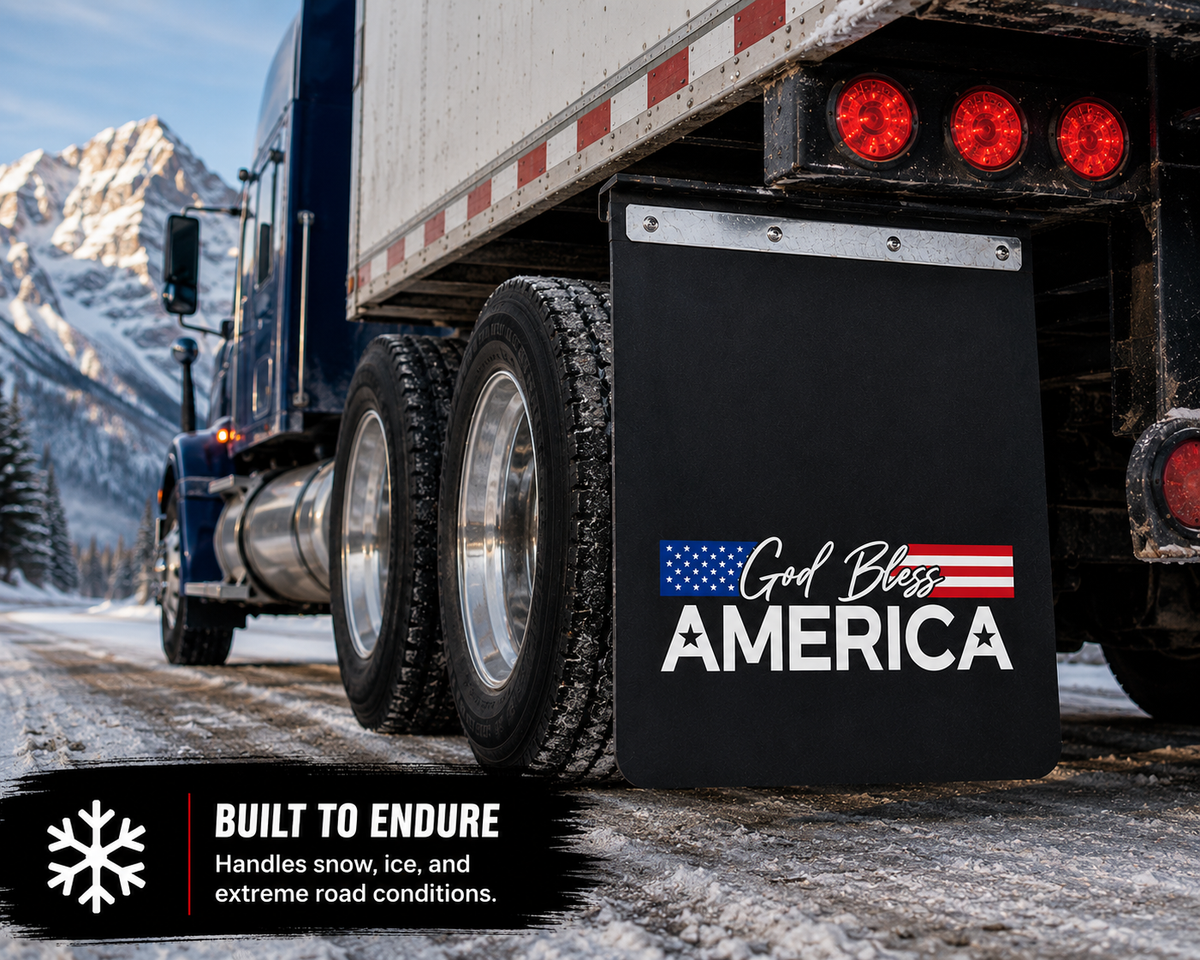 #2430GBA God Bless America Mudflap - 24" x 30" x 3/16" Poly - 1 Pair