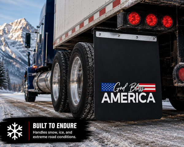 #2430GBA God Bless America Mudflap - 24" x 30" x 3/16" Poly - 1 Pair