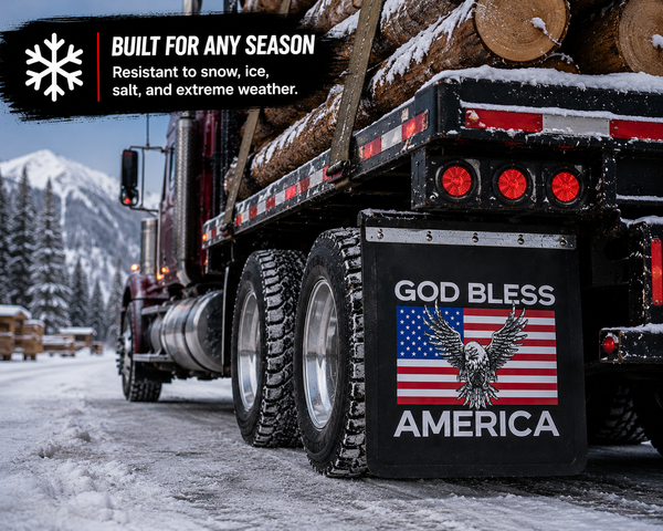 #2430GBE God Bless America Eagle Mudflap - 24" x 30" x 3/16" Poly - 1 Pair