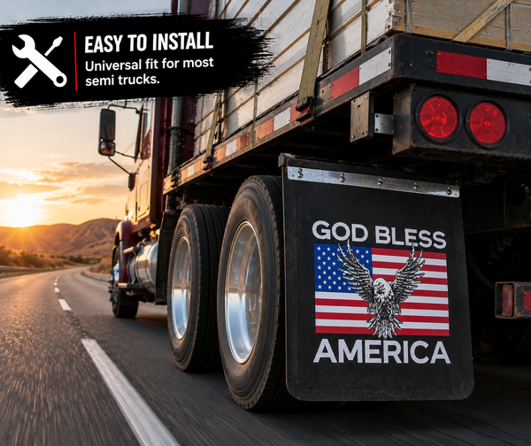 #2430GBE God Bless America Eagle Mudflap - 24" x 30" x 3/16" Poly - 1 Pair