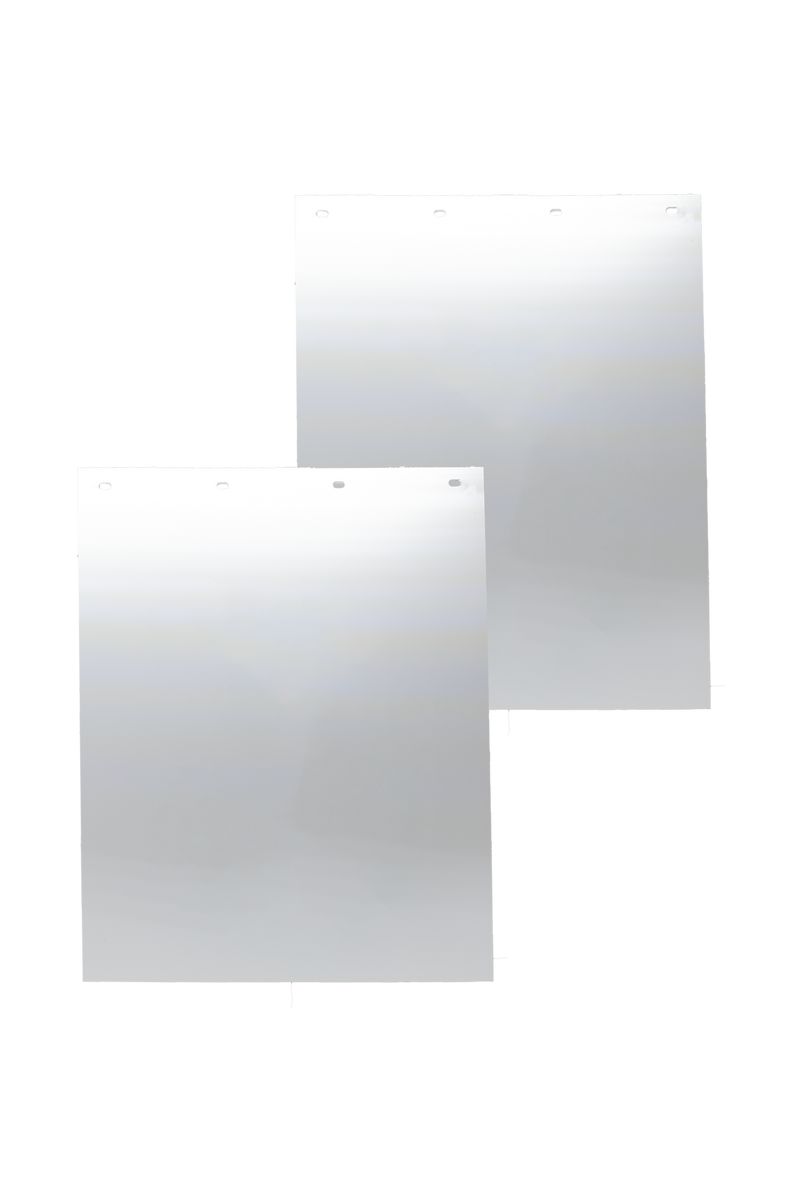#2430W White Mudflap - 24" x 30" x 3/16" Poly - 1 Pair