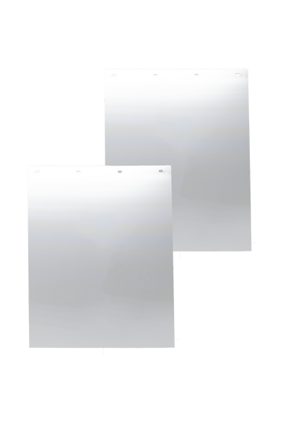 #2430W White Mudflap - 24" x 30" x 3/16" Poly - 1 Pair