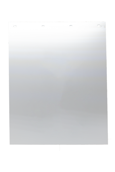 #2430W White Mudflap - 24" x 30" x 3/16" Poly - 1 Pair
