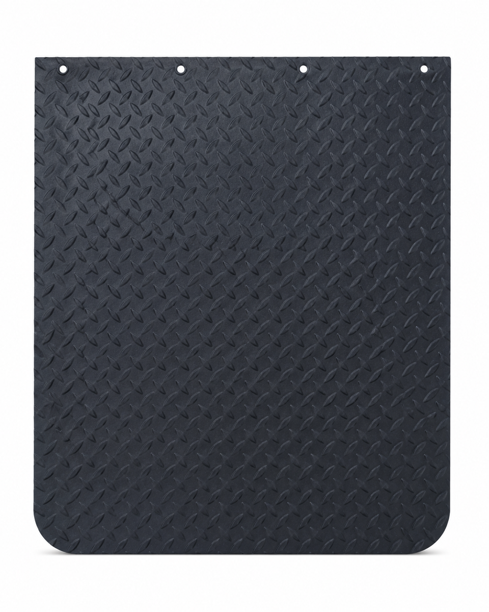 #24D Diamond Plate Mudflap - 3/8" Thick Rubber 1 PAIR