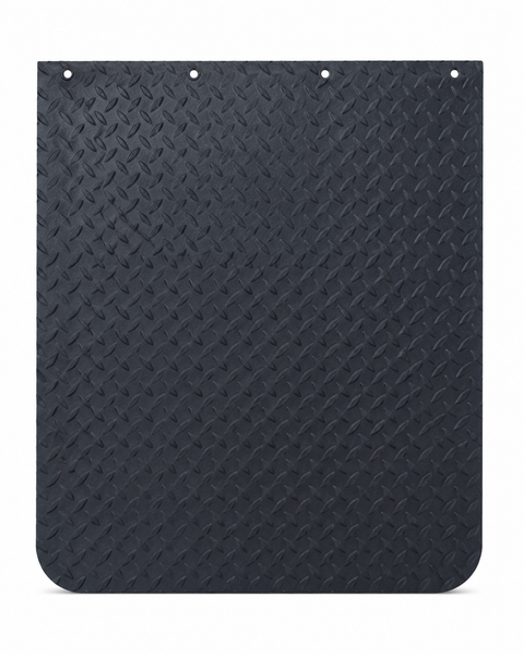 #24D Diamond Plate Mudflap - 3/8" Thick Rubber 1 PAIR