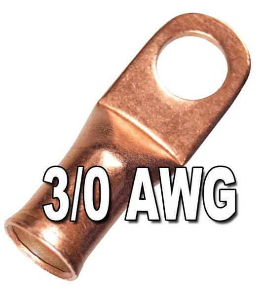 3-0 Copper Lugs Assorted Sizes 10 Pack