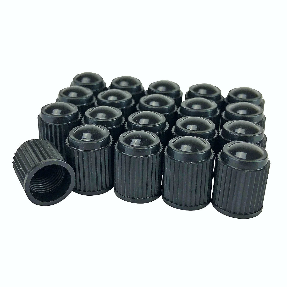 #17-492 Valve Cap Plastic Dome Black 100 Pack
