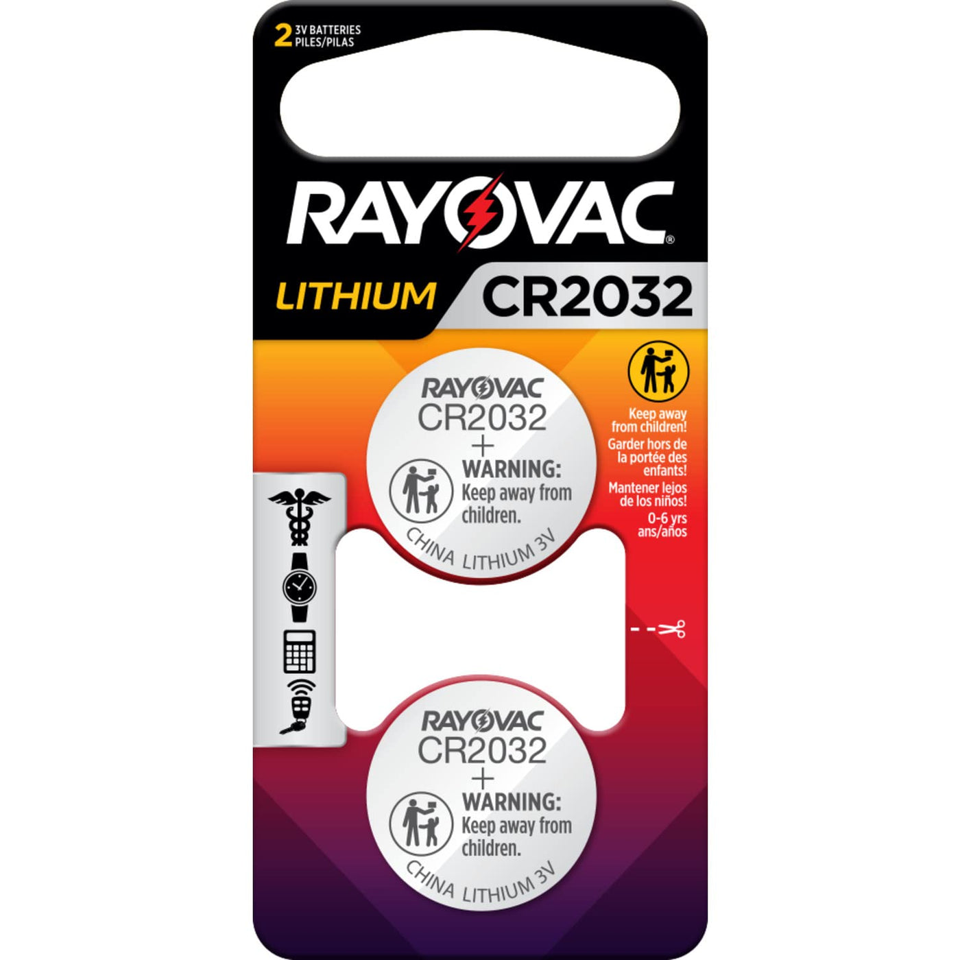 #CR2032 Lithium Coin Cell Battery Rayovac 10 Pack