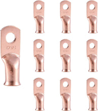 Load image into Gallery viewer, #4 Copper Lugs Assorted Sizes 10 Pack
