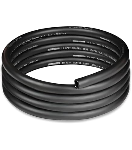 #0182 Black Heater Hose 1-2",  5-8" and 3-4" by 50'
