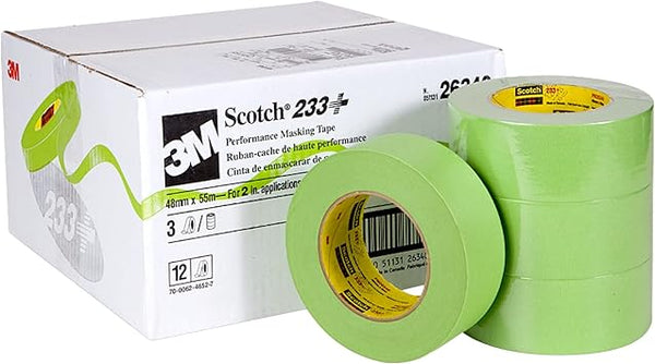 #26340 3M Masking Tape 2" x 60yds Green 3 Pack Sleeve