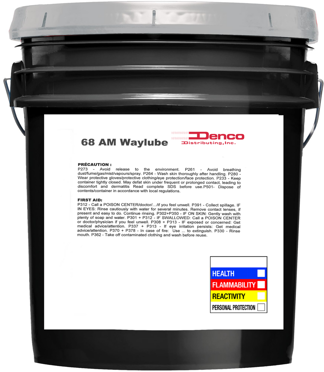 Denco AM Waylube 68 Industrial Machine Tool Way Oil, Heavy Load Protection, Anti-Stick-Slip Formula - 5-Gallon Pail