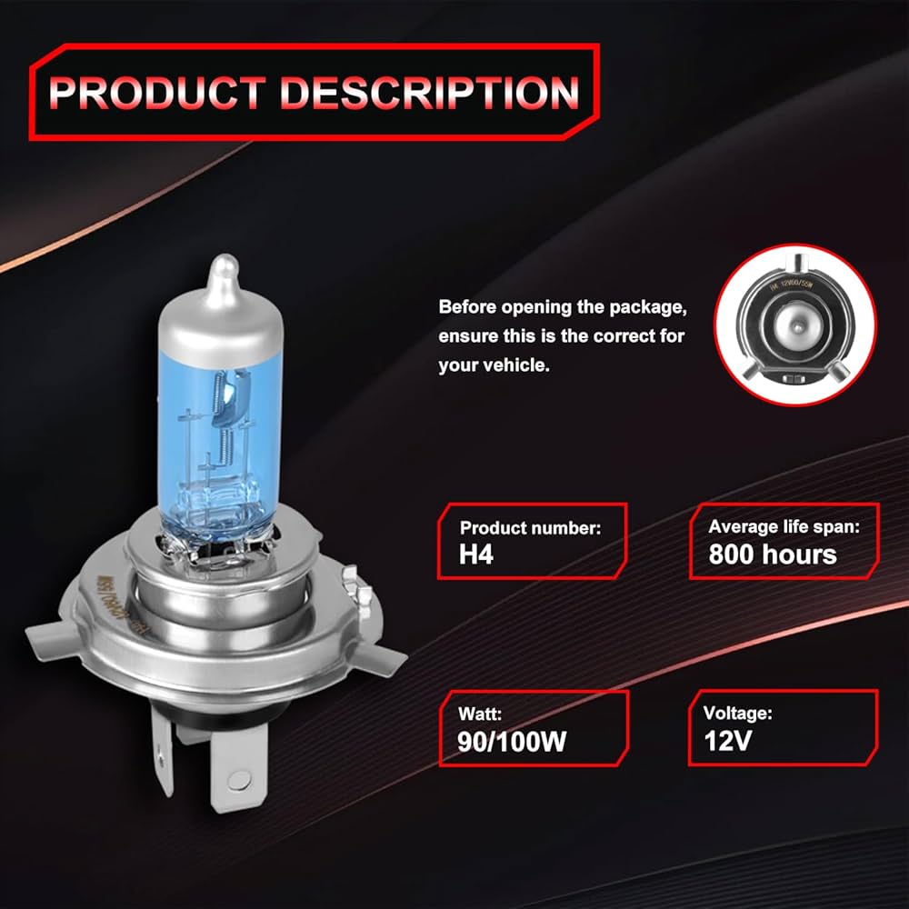 #9003F Halogen Hi-Low 60-55w (H4) Pack of 10