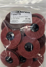 Load image into Gallery viewer, #7486TB Denco Recon Disc 3" Roloc Medium Maroon 25 Pack
