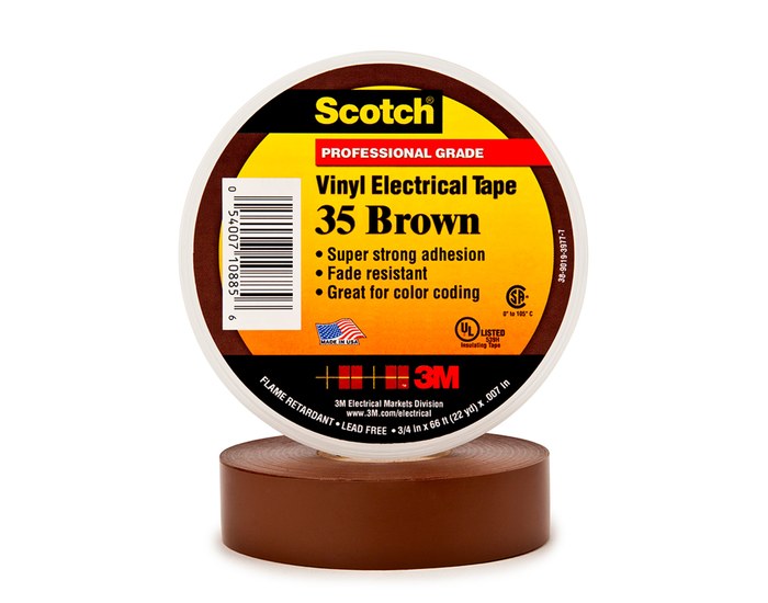#10885 3M BROWN Super 33 Vinyl Electrical Tape 3/4" x 66' Pack of 10