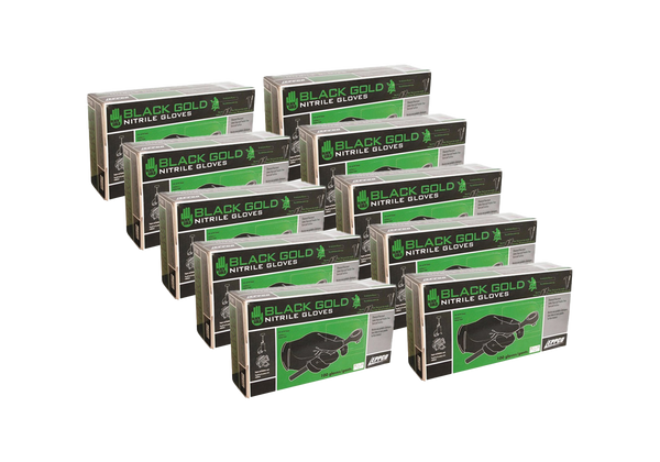 Eppco - Black Gold - 5 Mil - Black Gloves - Case of 10 Boxes
