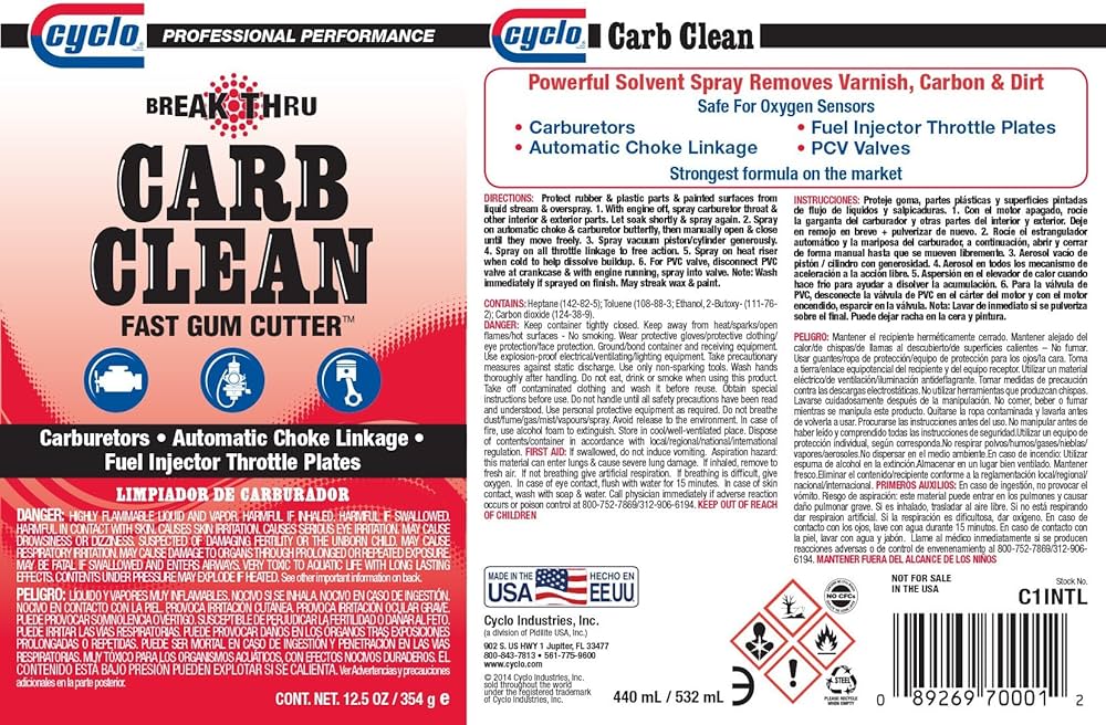 #C1 Cyclo Carb Clean Break Thru 12.5 OZ