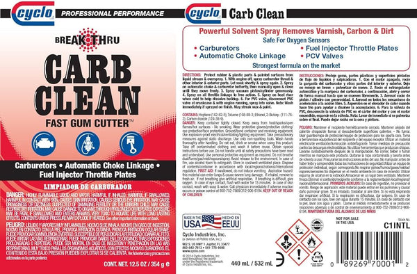 #C1 Cyclo Carb Clean Break Thru 12.5 OZ