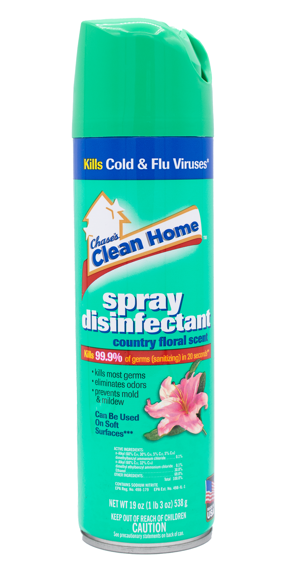 #419-0426 Chase Products Clean Home Disinfectant Spray 19oz Cans - 12/Case