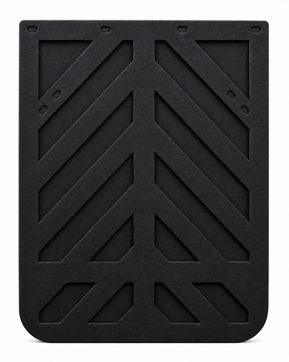 #24C Chevron Mudflaps - 1/4" Thick Rubber  PAIR