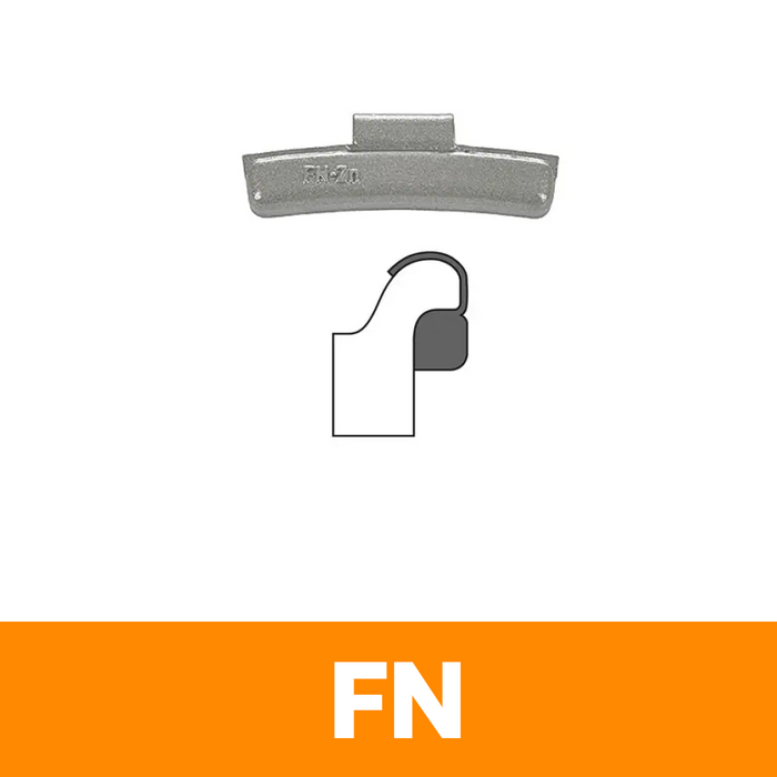 FN Series Clip On Wheel Weight Lead 5 - 60 Grams