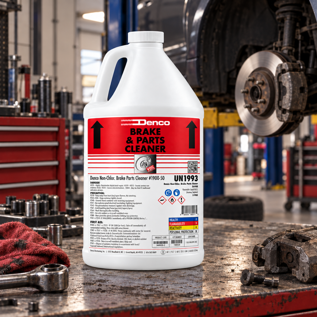 Denco #1900-50 Brake Parts Cleaner - 50 State Compliant - 1 Gallon