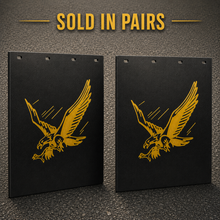 Load image into Gallery viewer, #2430GE Gold American Eagle Mudflaps - 24x30" PAIR
